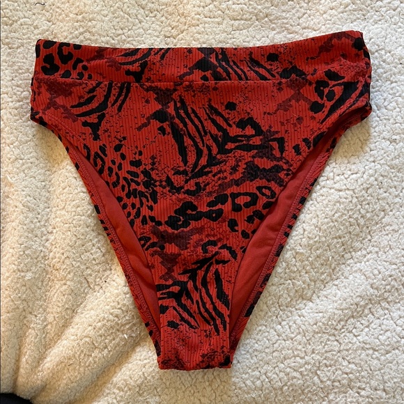Xhilaration Red and Black Bikini Bottom - Picture 1 of 4